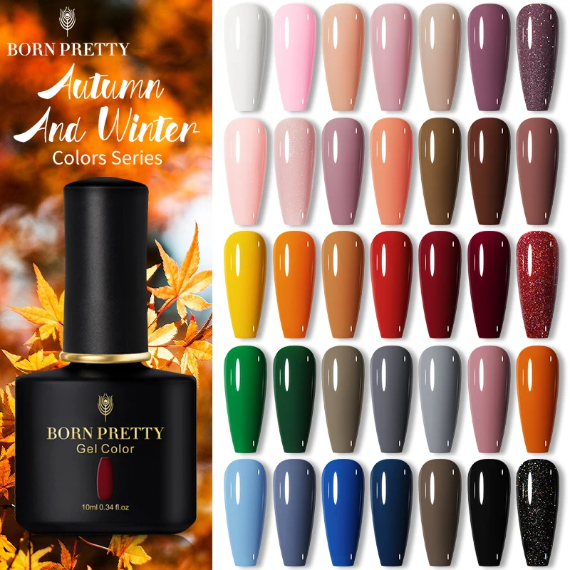 

BORN PRETTY Nail Salon Supplies 2022 Autumn Winter Collections Odorless UV/LED 80 Colors Shiny Semi-permanent Nail Gel Polish