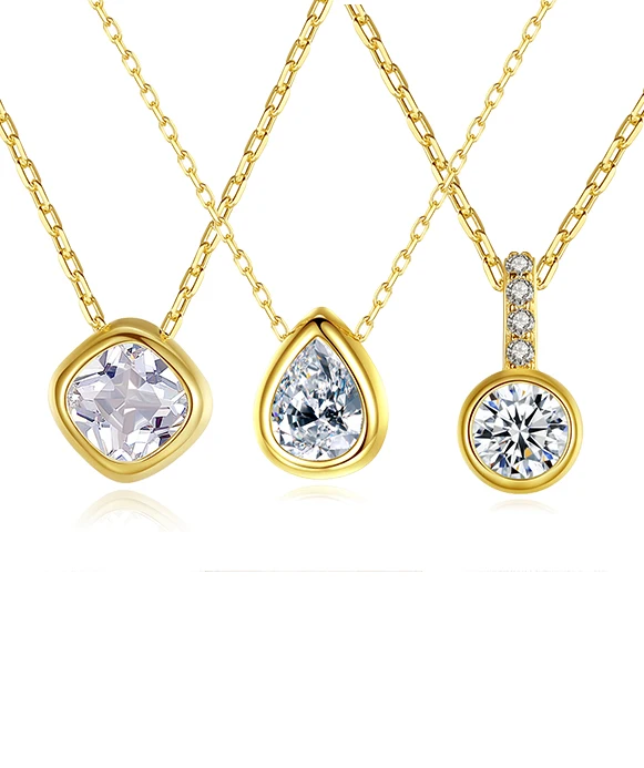 

Daidan Water Drop Women Gold Dainty Jewelry Zirconia 18K Gold Plated 925 Sterling Silver Necklace