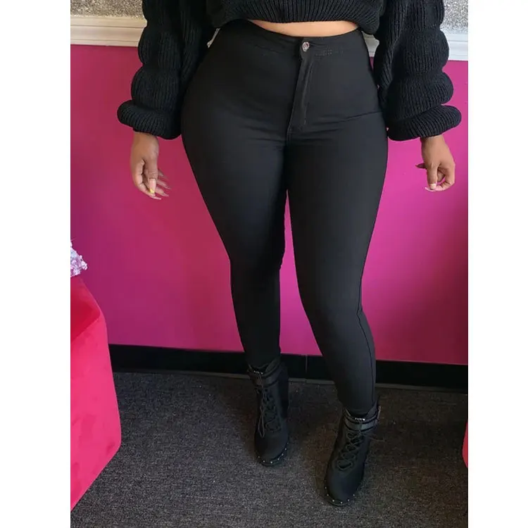 

2021 Spring/Summer New High Stretch Solid Color Slim-fit Casual Pants Denim Trousers