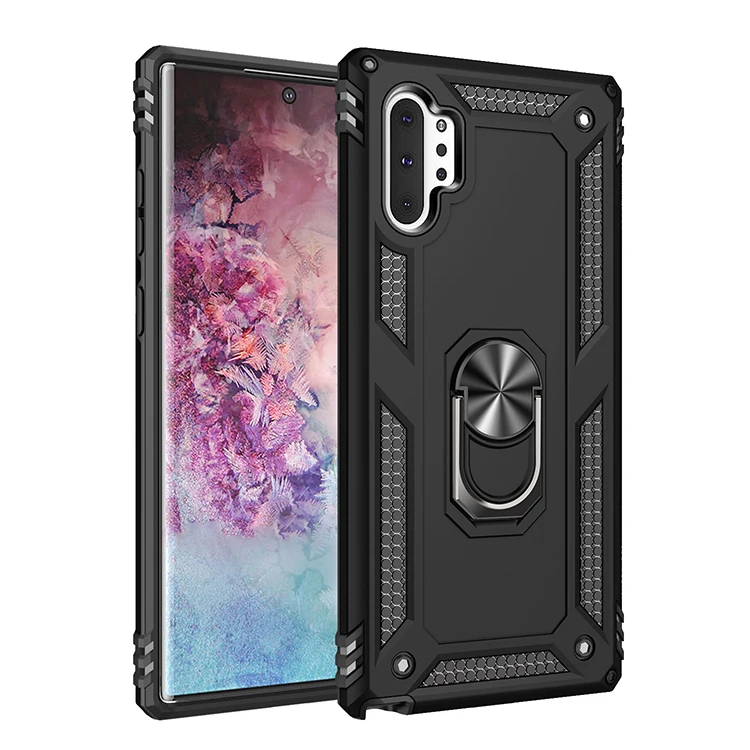 

LeYi For Samsung Galaxy Note 10 plus A72 A52 A12 Case with Ring Holder Kickstand Magnetic Car Mount Shockproof Cover