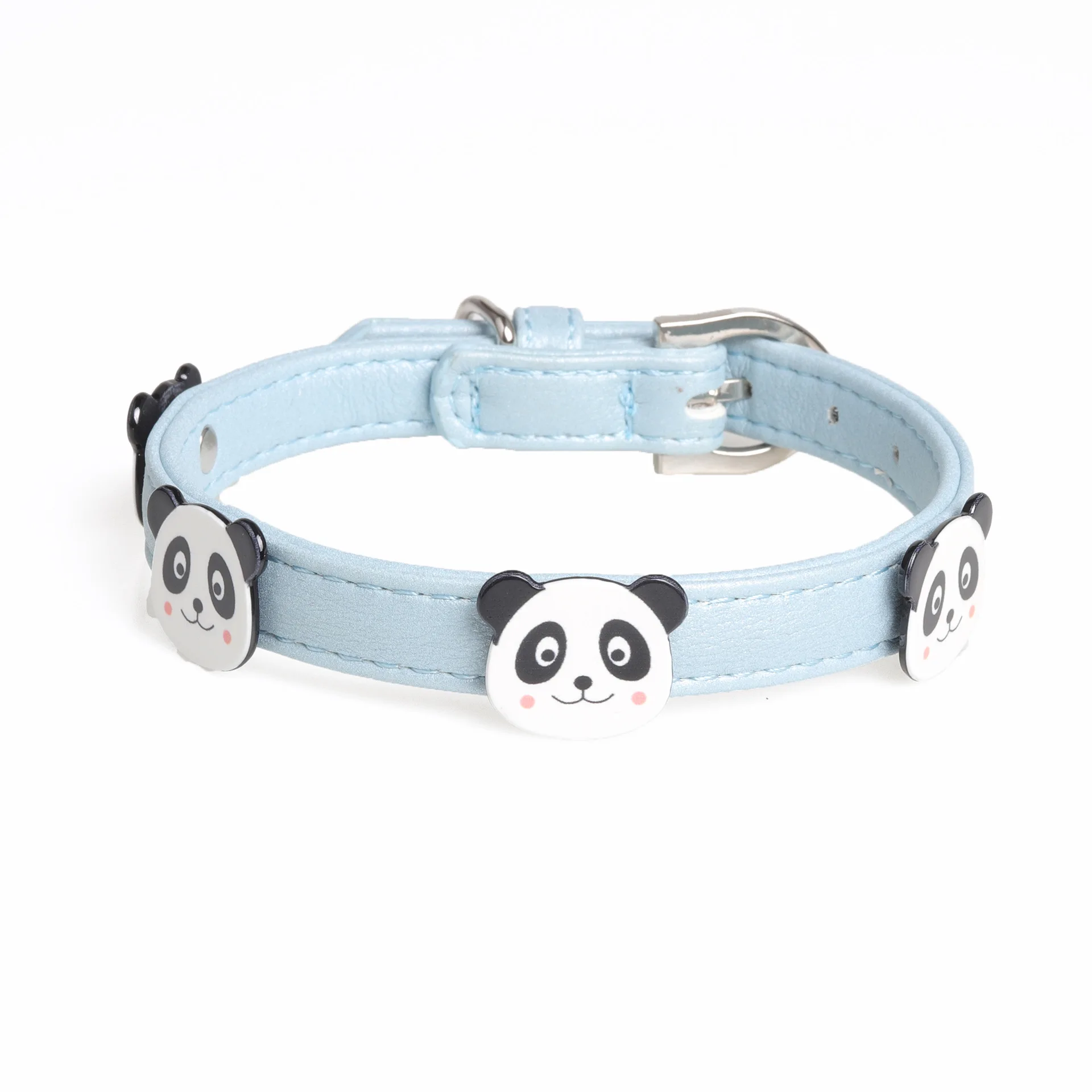 

Manufacturers Direct Sales Panda Design Double -Layer Cute Cat Collars Dog Collar and Leash Set