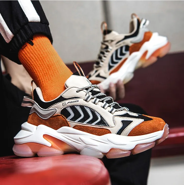 

Lightweight Men Comfortable Sport Walking Jogging Men Running Shoes Athletic Outdoor Sneaker Fashion, White/black/pink