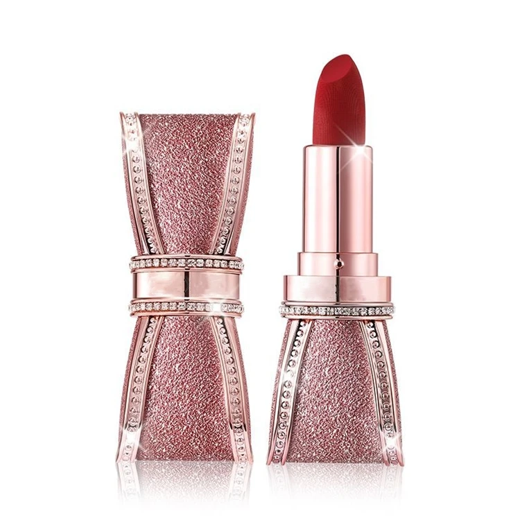 

Starry night bow lipstick quicksand gold powder matte mist surface lipstick matte lipstick private label