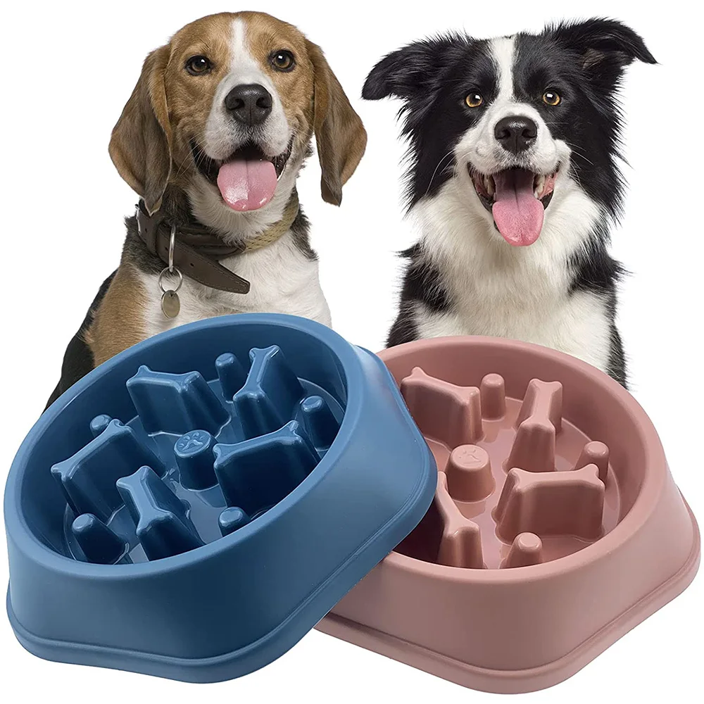 

Drop Shipping Pet Dog Feeding Food Bowls Puppy Slow Down Eating Feeder Dish Bowl Prevent Obesity Dogs Cat Food Bowl Pet Supplies