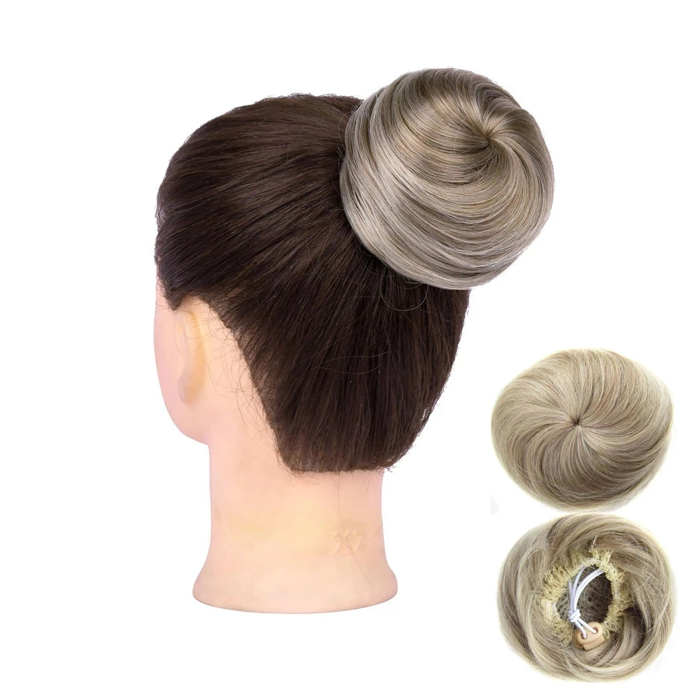 

Women's Donut Chignon Synthetic Straight Elastic Rubber Band Hair Bun Wig Ball Hair Chignons