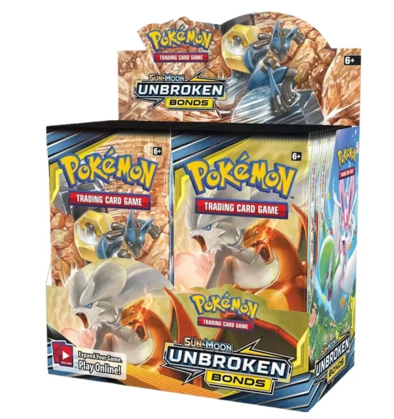 

324pcs 36 packs Pokemon Trading Card Game Unbroken Bonds Booster Box Collectible Card kids toy custom design, Colorful