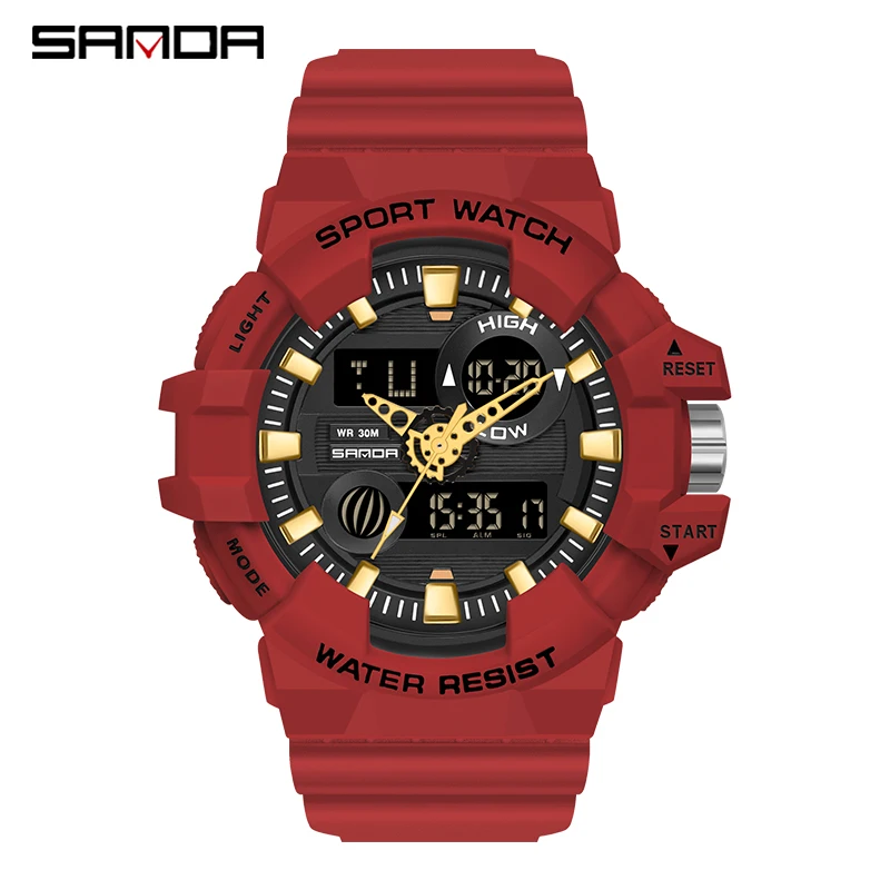 

SANDA 780 Sports Men's Watches Top Brand Luxury Military Quartz Watch Men Waterproof S Shock Wristwatches relogio masculino