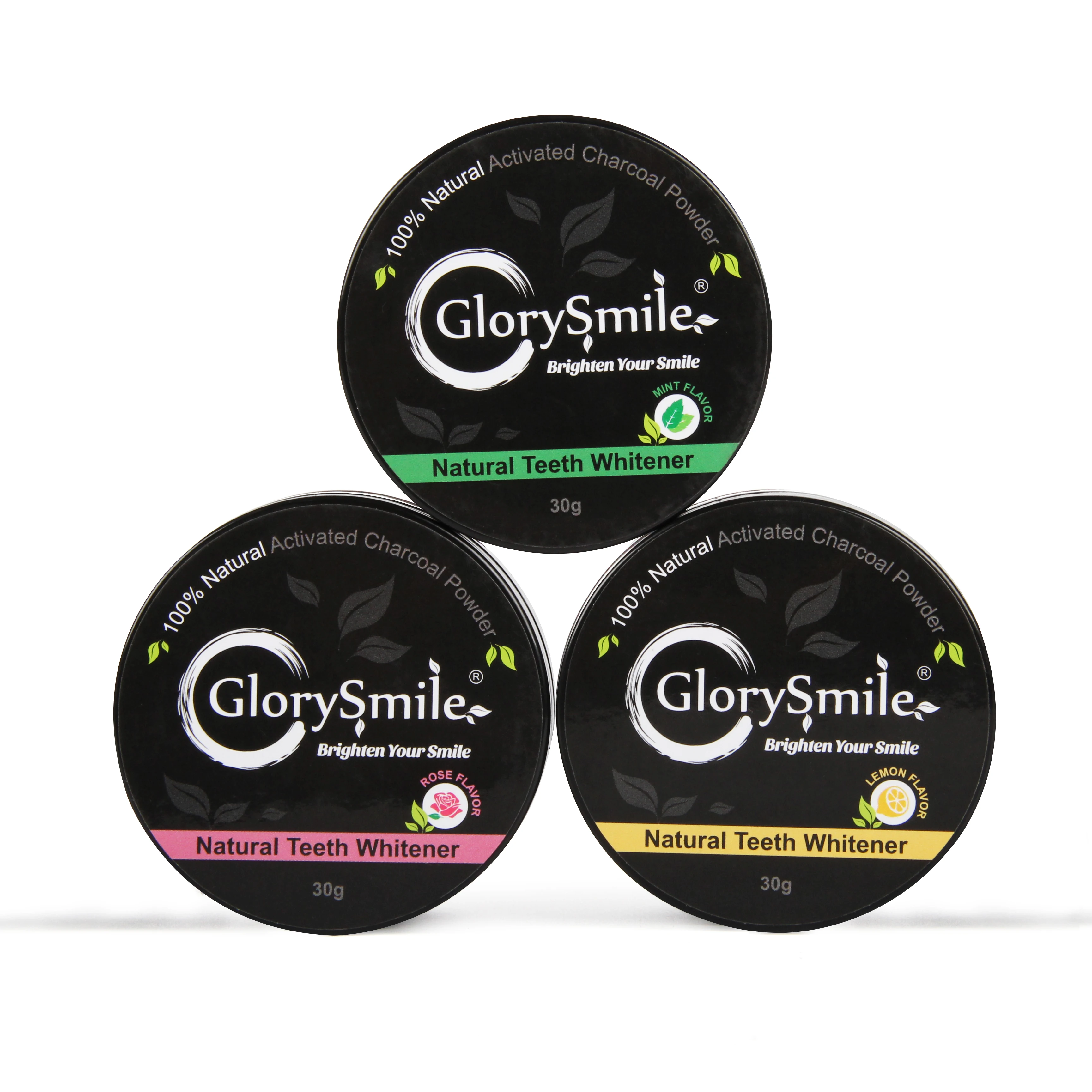 

CE Approved 60g lemon mint rose flavor activated charcoal teeth whitening powder oem natural teeth bleaching powder