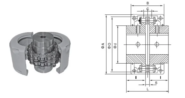 High Quality Flexible Chain Shaft Coupling Kc-5018 - Buy Chain Coupling ...