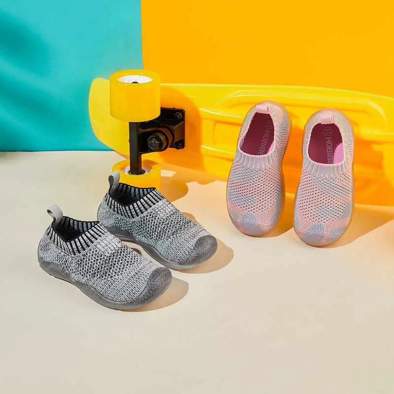 

Autumn Children Shoes Boys Girls Sport Shoes Breathable Little Kids Sneakers Soft Bottom Non-Slip Casual Kids Shoes, Pink / black ash