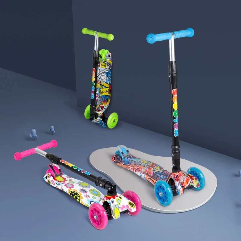 

Customized Design Scooter Kids Scooter 4 PU Flashing Wheel for Children