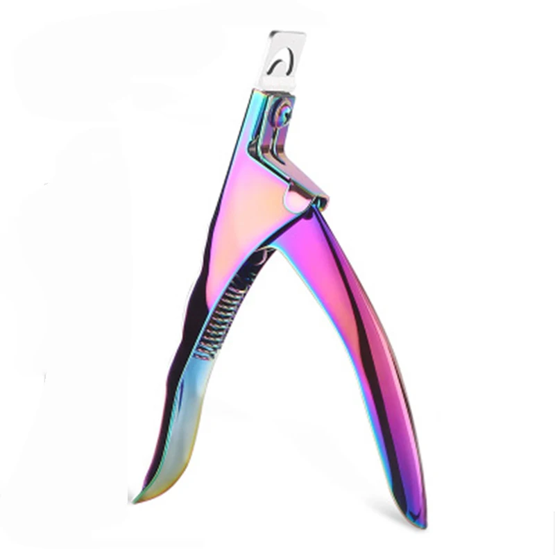 

False Tips Edge Cutter Clipper Colorful Stainless Steel Nails Nipper Nail Tool