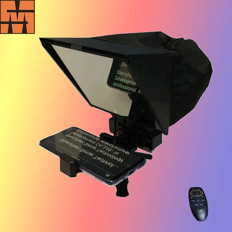 

NEW DESIGN 5 inch mobilephone teleprompter for sale, Black