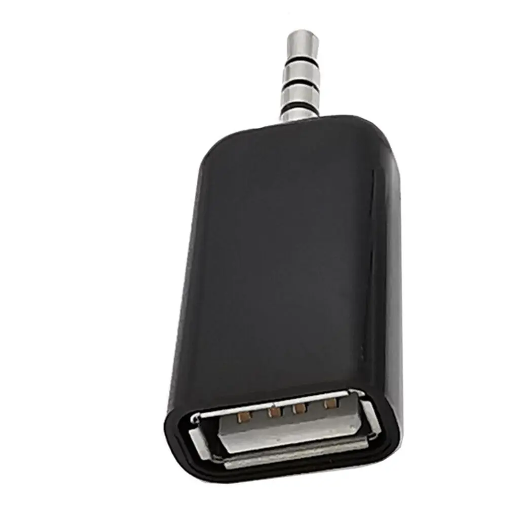 

Factory Black/White 3.5mm male to USB 2.0 A female extension adapter