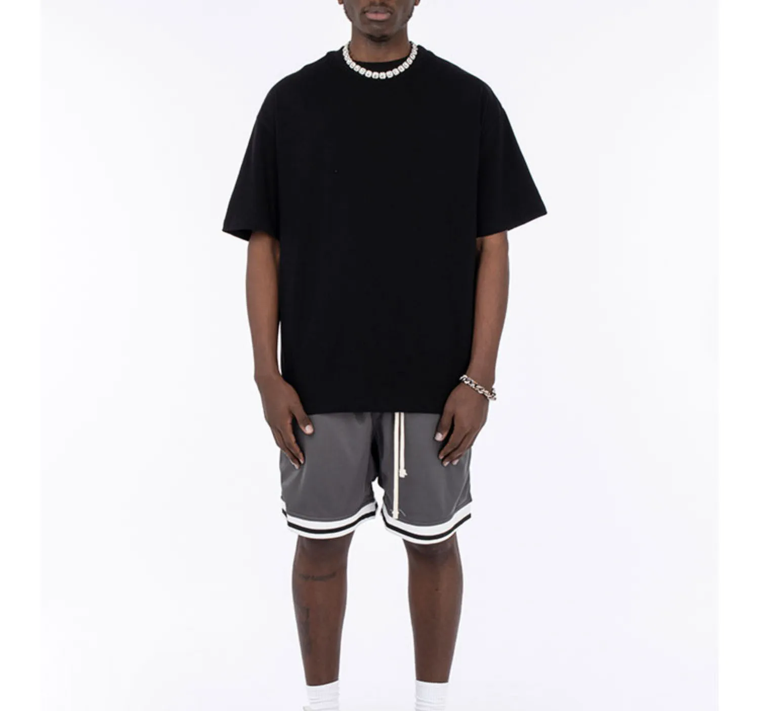 Print on Demand T-shirt Dropshipping 220GSM Tee Vintage Blank Plain Tshirt Cotton Printing Men 's T Shirts