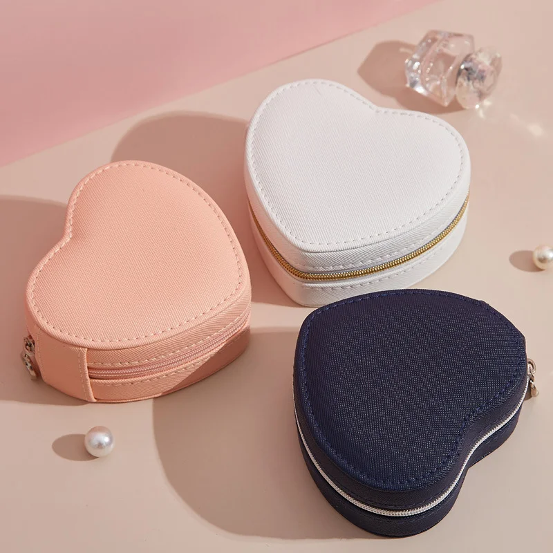

Heart Shape Portable Jewelry Organizer Storage Box For Women