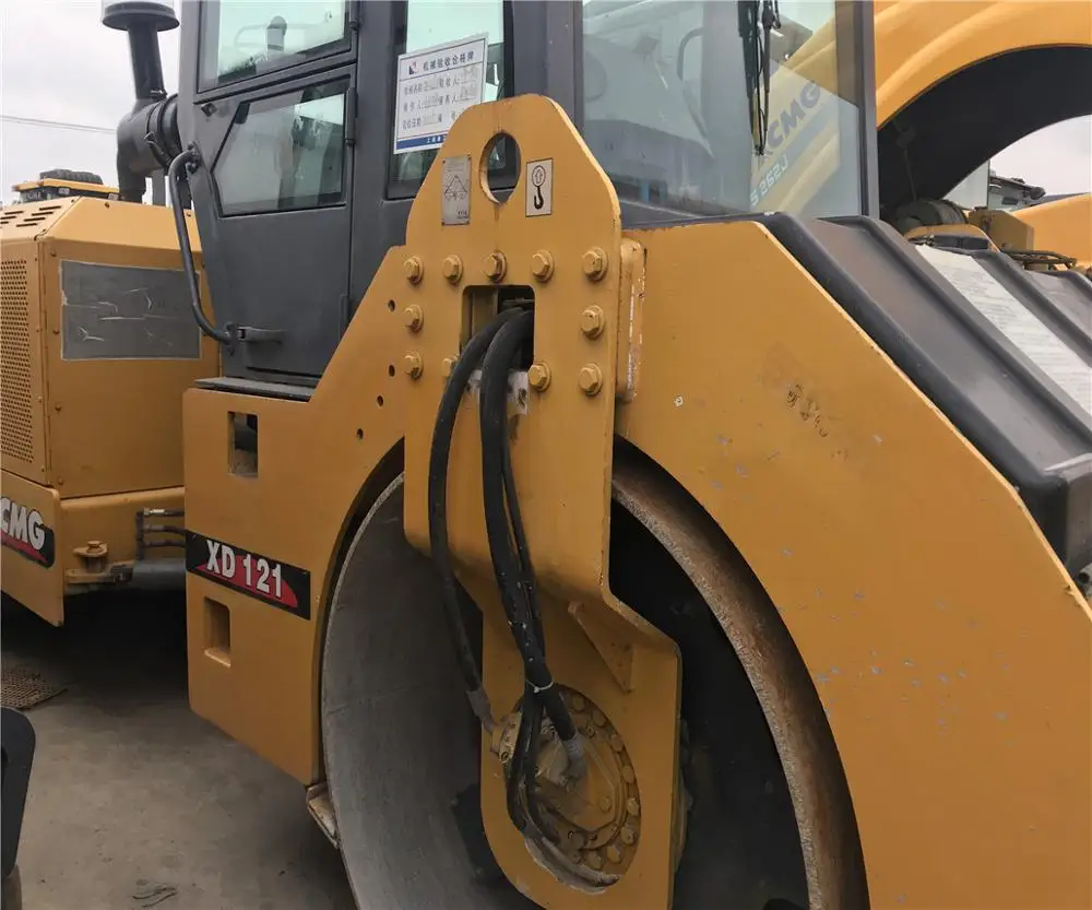
Steel wheel vibratory roller Used Double Drum Roller XD121 for sale 