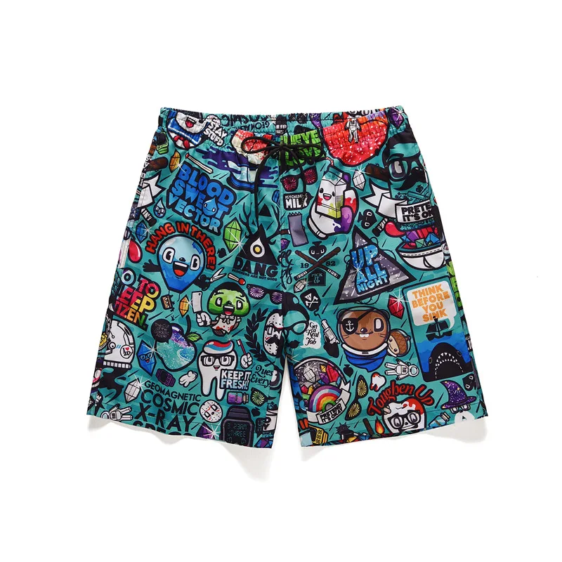 

2021 new men's beach shorts solid swim trunks Custom Sublimated Hawaiian Men Swimwear Shorts Quick Dry Print Beach Shorts, Picture shown