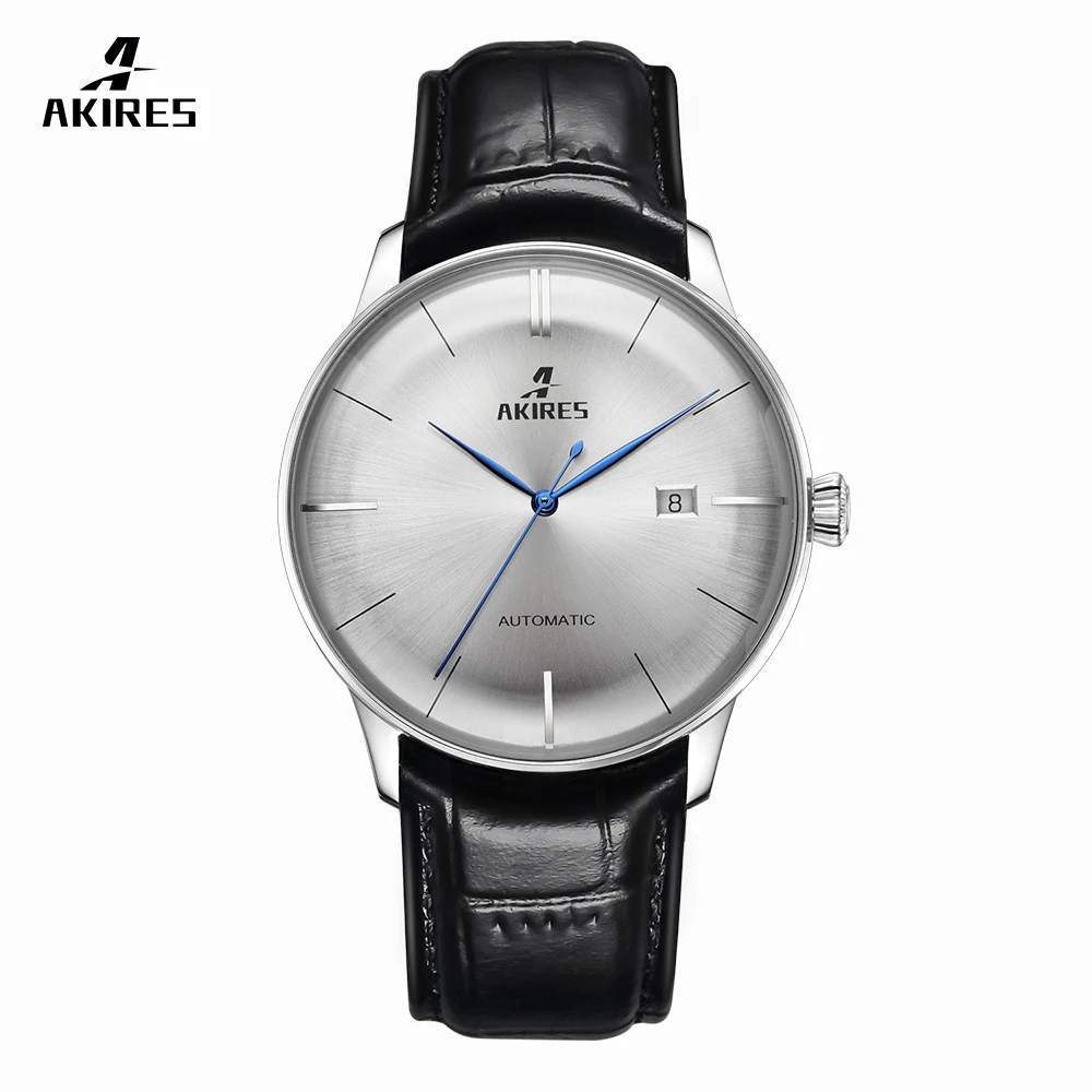 

Automatic Wrist Watch for Men ETA 2824 Clear Movement Watch Akires Custom Logo Mechanical Wristwatch