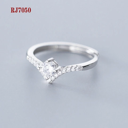 

RJ1002 S925 Silver Cross Wound Chain Ring Korean Simple Temperament Chain Adjustable Ring