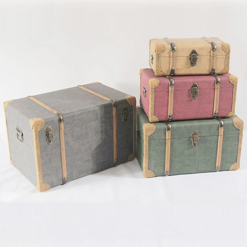 

Modern hot sell handmade vintage white wooden storage trunks