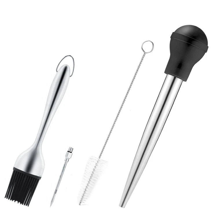 

Stainless steel meat & poultry tools turkey basket with cleaning brush, As picture
