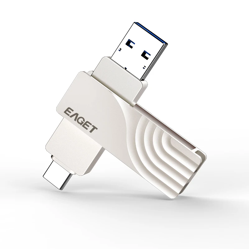 

EAGET CF30 32GB 64GB 128GB 256GB Metal USB 3.0 Type c OTG USB Flash Drive High Speed Pendrive custom Flash Drive