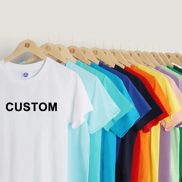 

OEM ODM 200g 100%Cotton Round Neck Short Sleeve T Shirt Customized Logo Tshirt Plain Mens T-Shirts Wholesale Price