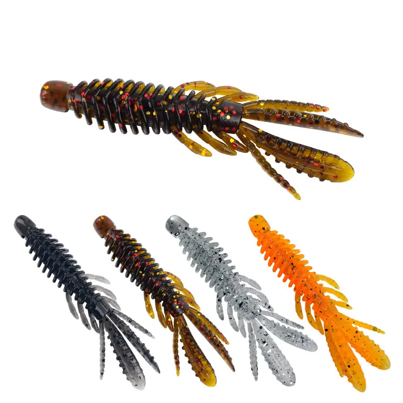 

Lobster Soft Plastic Lure Fishing Lures Attractive Shrimp Odor Salt Wobbler Creature Baits, 4colors