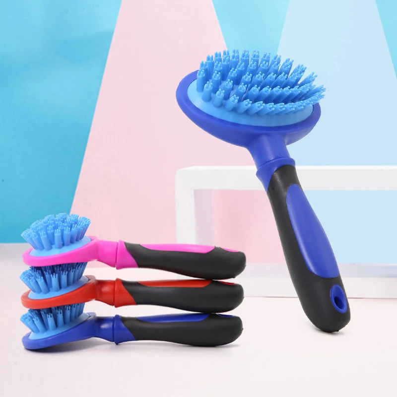 

Wholesale comfortable plastic sponge customized pet dog hair comb double teeth comb, Picture