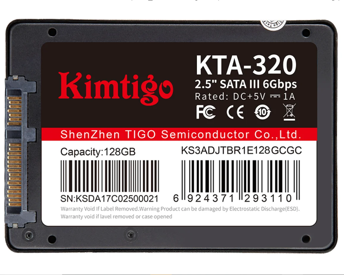 

Kimtigo factory wholesale ssd hard disk solid state drive ssd SATA3 2.5inch 128GB/256GB/512GB/1TB for desktop laptop, Black