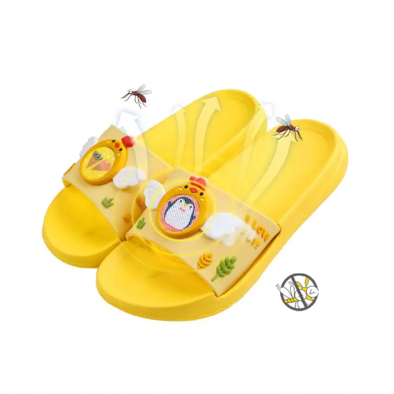 

2021 Best Selling Boys mosquito repellent Kids Slippers Cartoon Children Slippers, Pink/blue/green/yellow