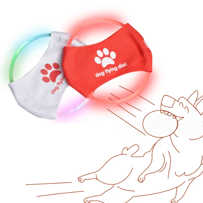 

2023 New Interactive Toy Pet Toy Flying Disc With Lights Outdoor Flying Disc Dog Toy