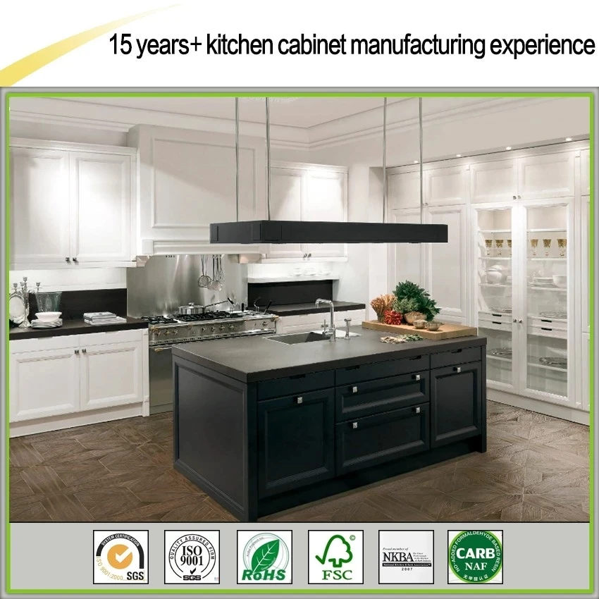 New Designs Color Combination Solid Wooden Furniture Kitchen Cabinet