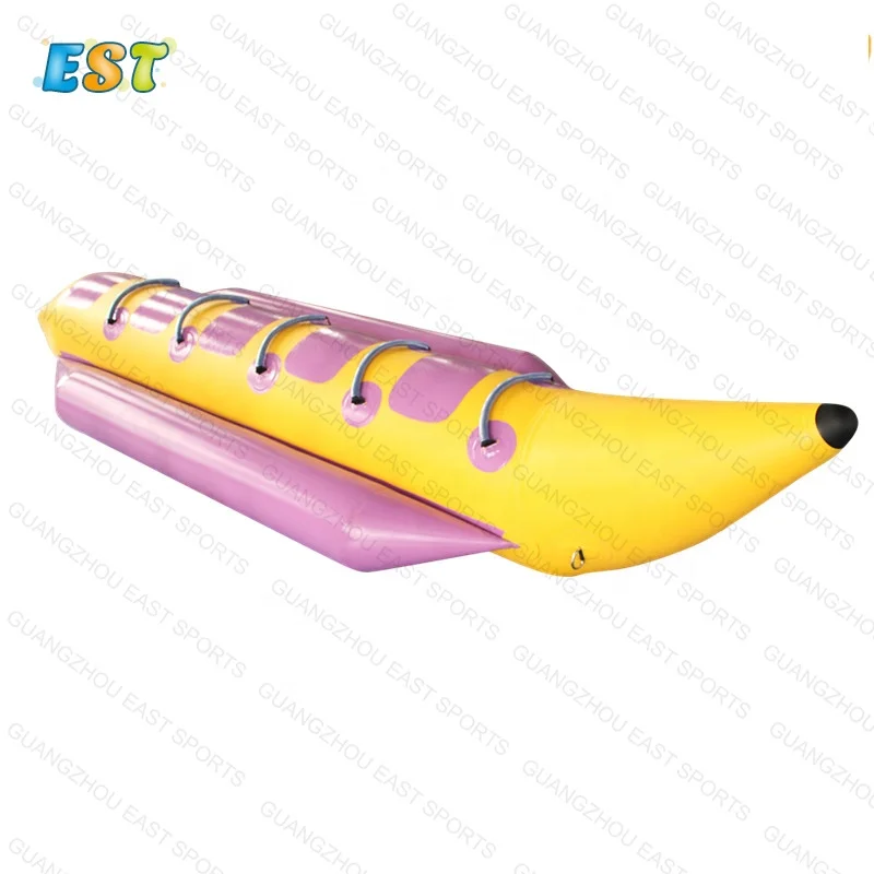 

China High Quality Inflatable Banana Boat Inflatable Water Flying Banana Boat water game equipment, Blue, red, green, yellow