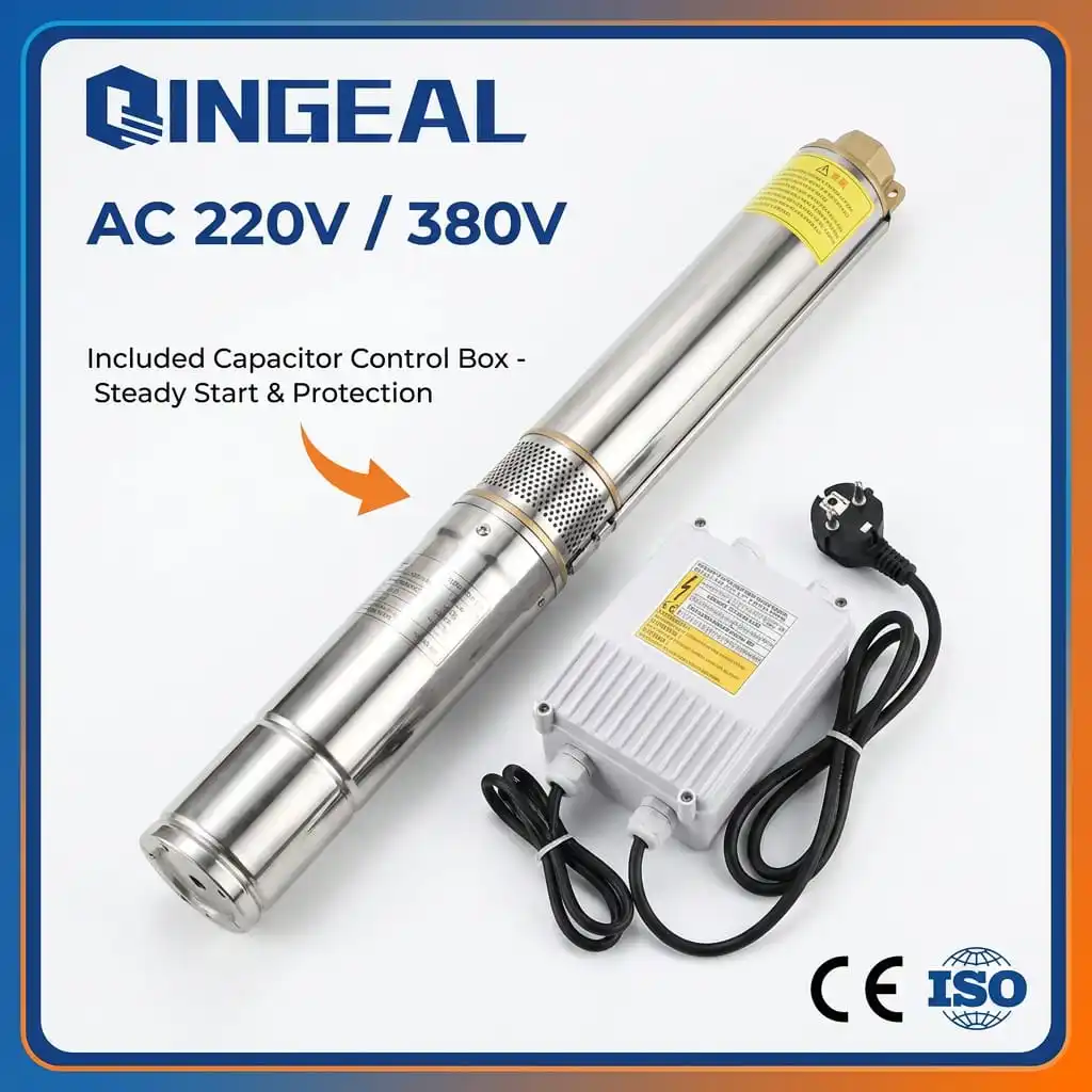 220V Stainless Steel Electric Borehole Well Water Pump Submersible Well Pump Used Submerged Well Water Pump