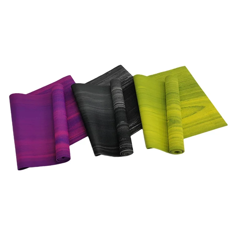 

RAINBOW PVC YOGA MAT, Green,purple,grey,orange