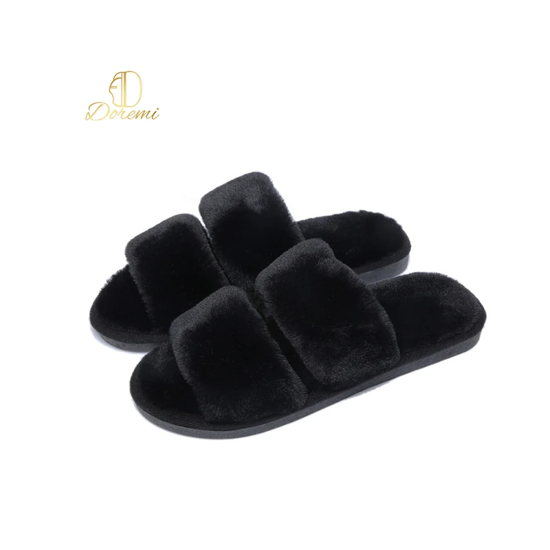 

Warm Slipper Winter Wholesale Faux Fur Comfort Women Furry Pink Home Indoor Plush Flip Flop Alpaca Luxury Slippers