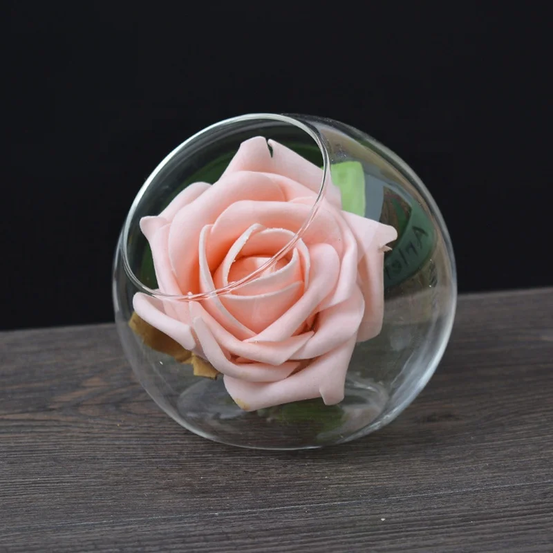 

Hydroponic Tray Wedding Flower Vase glass cylinder vase Irregular shape Glass small Planter vase, Clear, frosted, colored
