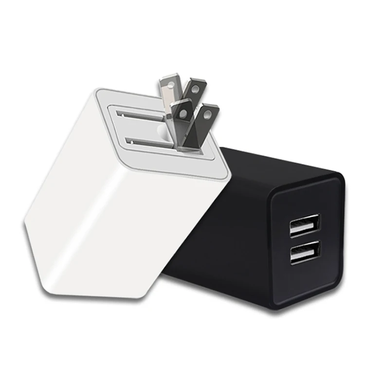 

Foldable Quick Charge Fast Charger USA Japan Plug 2 Port Usb Wall Charger for iPhone QC3.0 USB Travel Charger