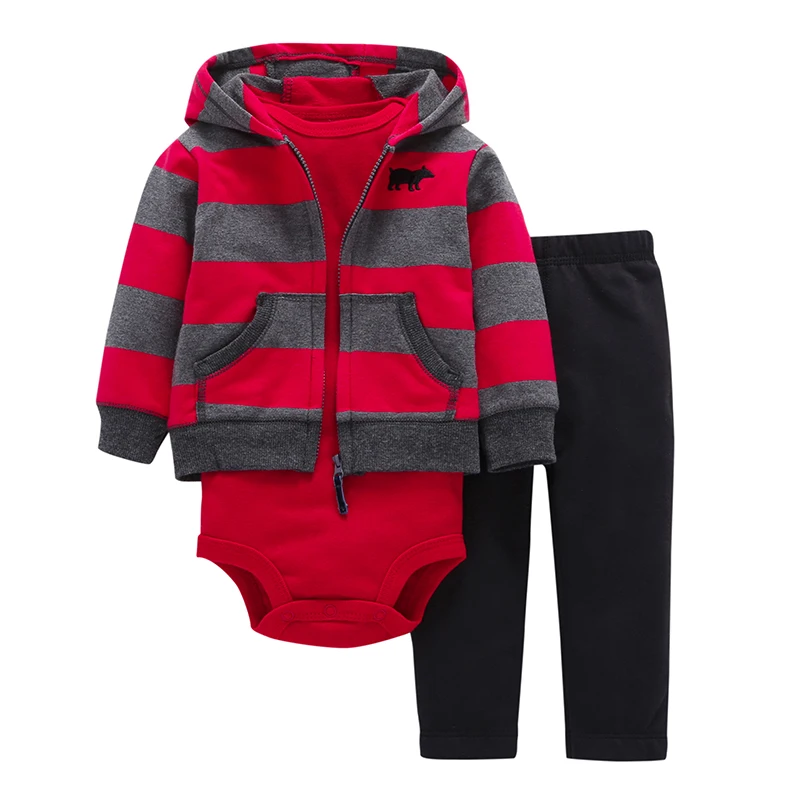

Cotton Baby Rompers Long Sleeve Baby Clothing Sets Zipper Hooded Newborn Baby Clothes, Pictures show