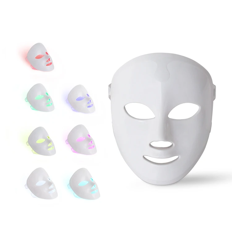 

Manufacturer Wholesale 7 Color Led PDT Light Therapy Machines Home Use Face Facial Mask Led Light Therapy For Facial Skin Care, Whtie