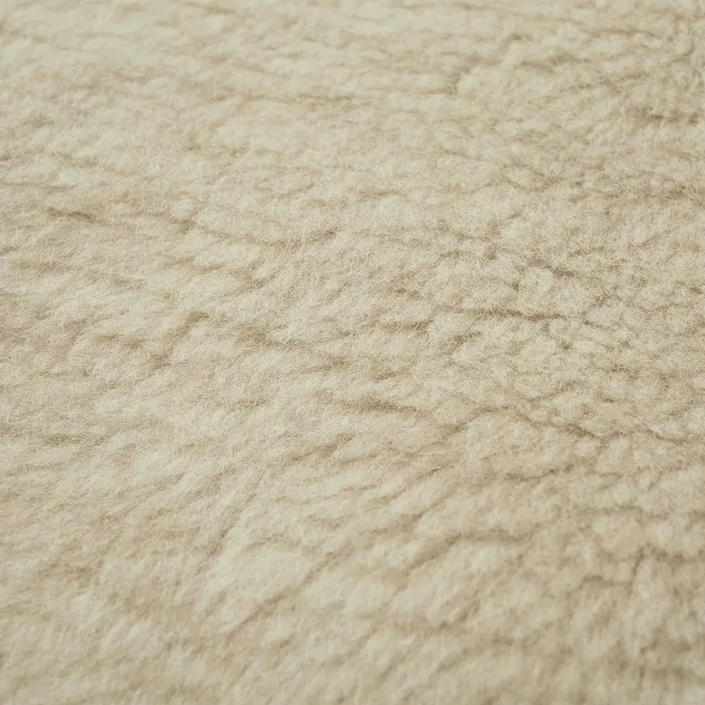 定制空白普通100% 涤纶羊毛织物外套拉链开合2个侧袋