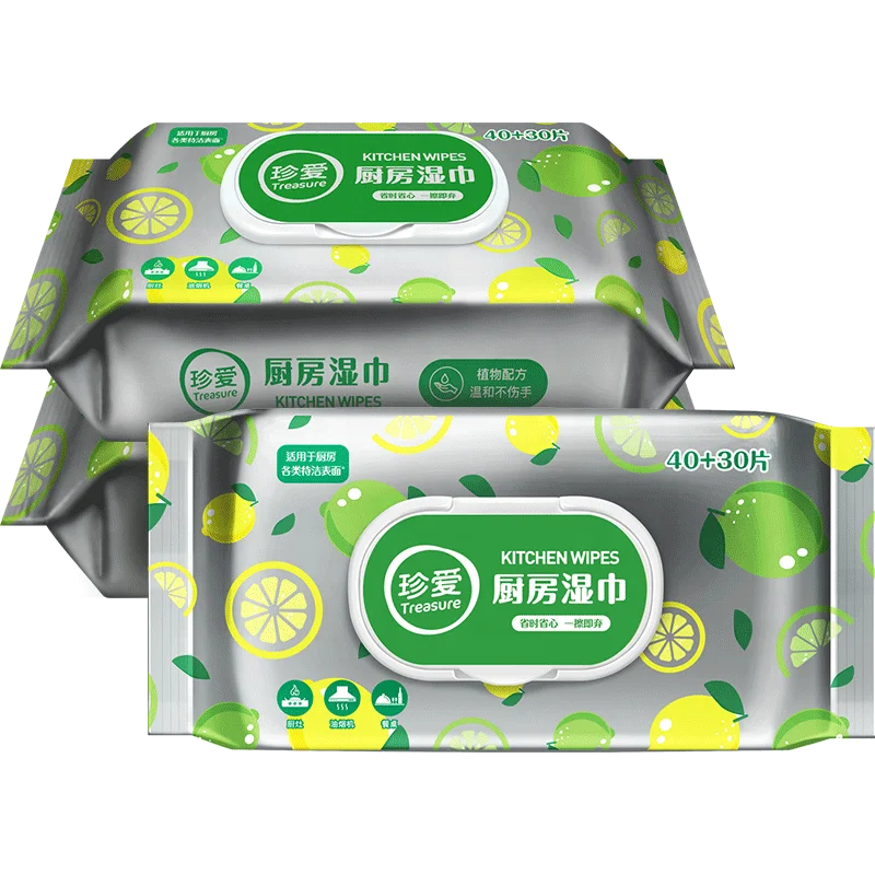 

Treasure CF21 70pcs Surface Cleaning Towelette Soft Cloth Wipes Thick Wipes Kitchen