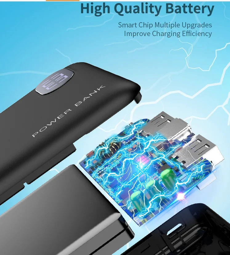 High Capacity Mobile Phone Charger Super Slim 10000Mah Mini Portable Pocket Power Bank - ANKUX.COM
