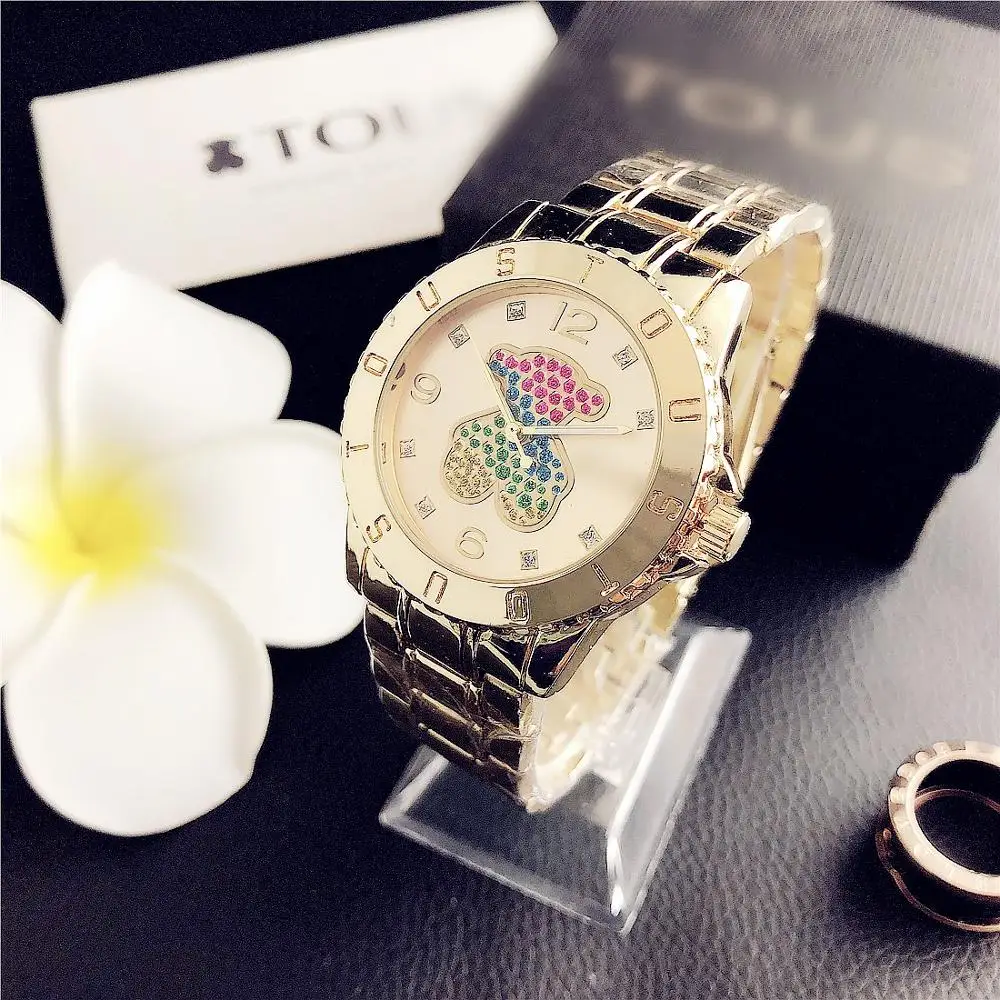 

2019 New Trend Exquisite Blue Watch Fashionable European and American Boutique New Watch Ms. Watch Silicone, Gold