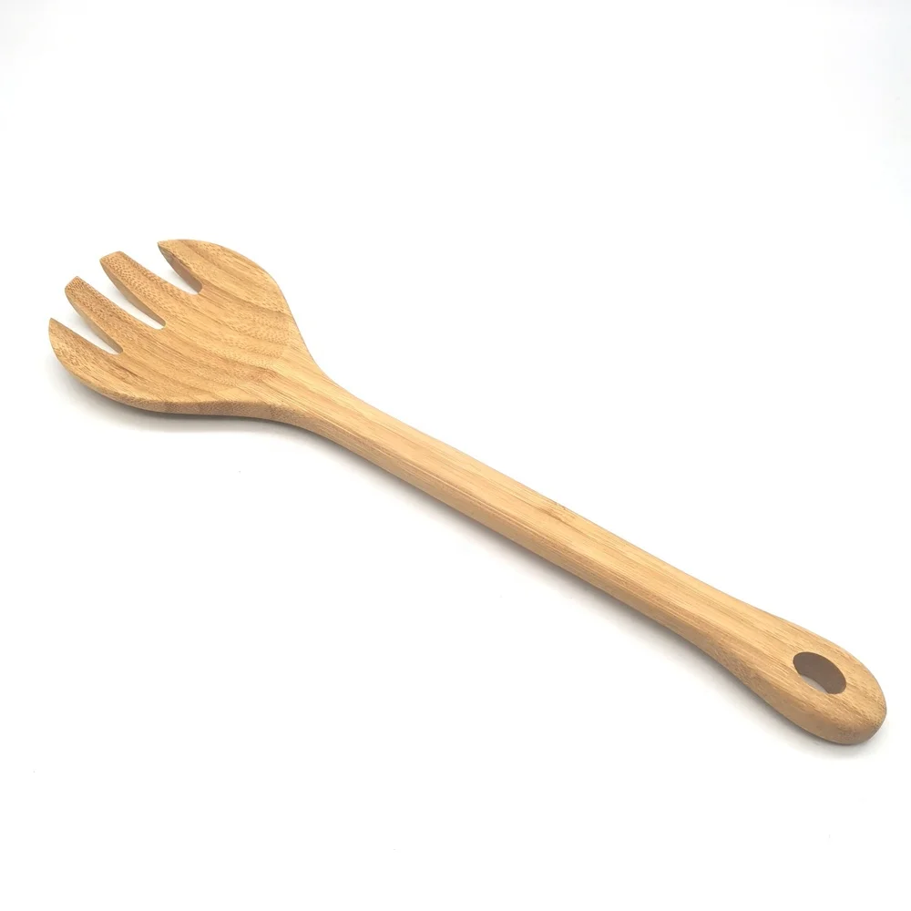 

Large Bamboo Salad Servers Eco Friendly bamboo Serving Spoon, Natural