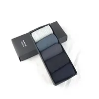 

Custom logo box plaid diabetic bamboo business socks for men