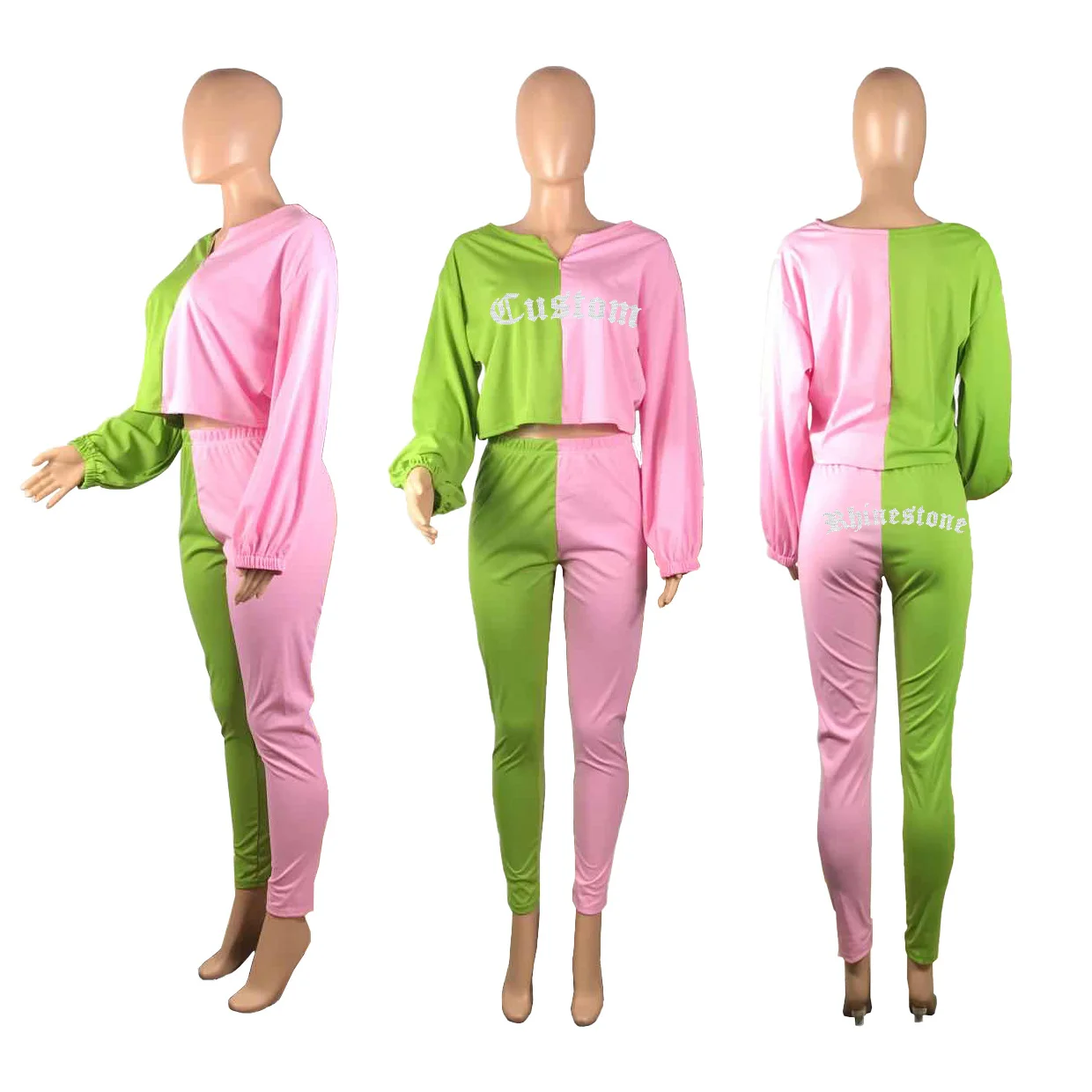 

Autumn Casual Color Matching Suit Women's Two-piece Suit