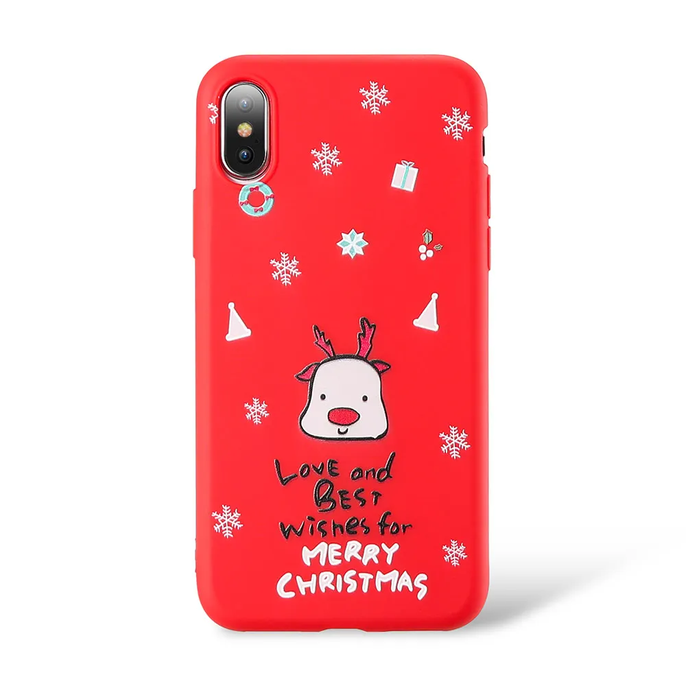 

Free Shipping 1 Sample OK Christmas Phone Case For iPhone 5 6 7 8 6Plus 7Plus 8Plus Soft TPU Phone Case For X XS XR XSMAX
